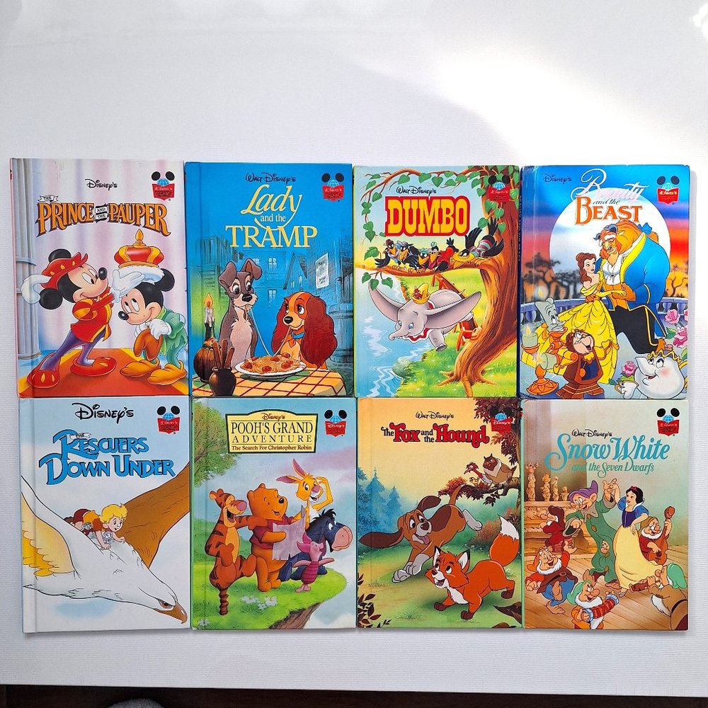 Disney Classics Hard Cover Books Set of 8